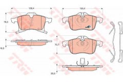 Колодки передние ASTRA H GDB1668 для OPEL ASTRA H (A04) 1.9 CDTI 16V 2004-2010, код двигателя Z19DTJ, V см3 1910, кВт 88, л.с. 120, Дизель, TRW/Lucas GDB1668