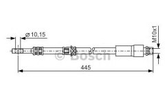 Тормозной шланг для OPEL ASTRA H универсал (A04) 1.3 CDTI 2005-2010, код двигателя Z13DTH, V см3 1248, кВт 66, л.с. 90, Дизель, Bosch 1987476455
